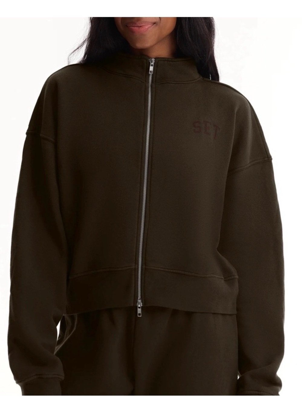 SET Active Midweight Sweats Funnel Zip S